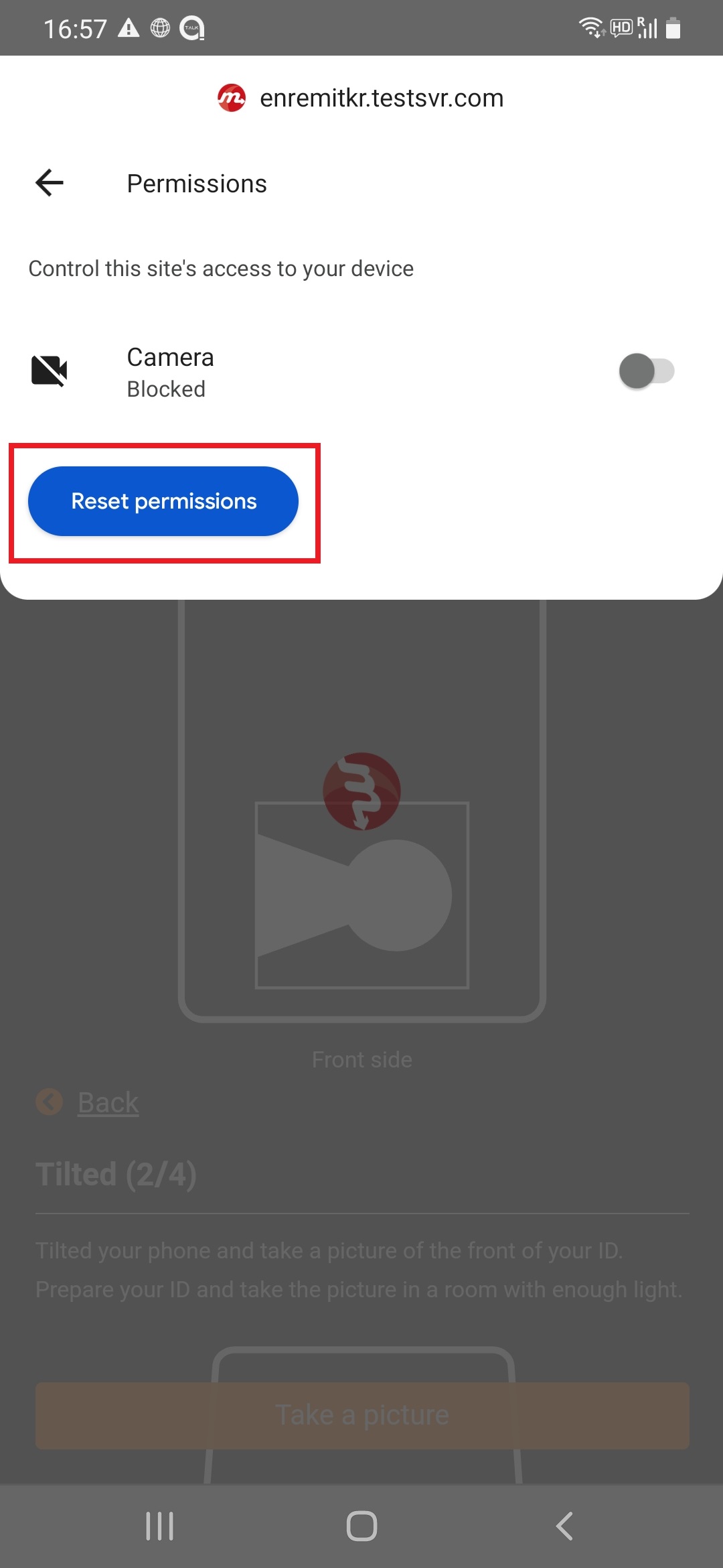 Permission Reset